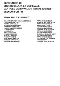 thumbnail of U23 ELENCO ISCRITTI CRONOSCALATA SAN POLO DEI CAVALIERI (ROMA) 2020