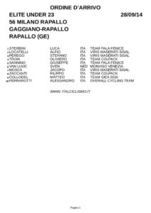 thumbnail of RAPALLO 14 ORD