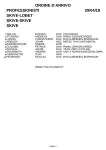 thumbnail of SKIVE LOBET ARRIVO 2018