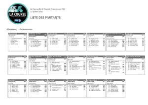 thumbnail of Start-list-La-Course-2018