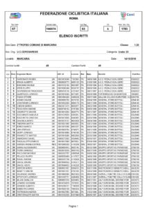 thumbnail of U23 TR COMUNE MARCARIA ELENCO ISCRITTI 2018