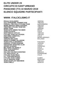 thumbnail of U23 CIRCUITO DI SANT’URBANO SQUADRE PARTECIPANTI
