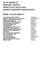 thumbnail of U23 GIRO DEL VENETO 2019 SQUADRE PARTECIPANTI