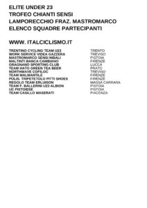 thumbnail of U23 TROFEO CHIANTI SENSI 2019 SQUADRE PARTECIPANTI