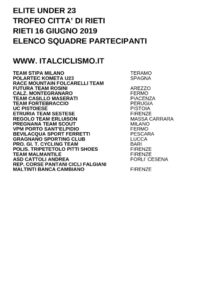 thumbnail of UNDER 23 TR CITTA DI RIETI 2019 SQUADRE PARTECIPANTI EM PRODUCT