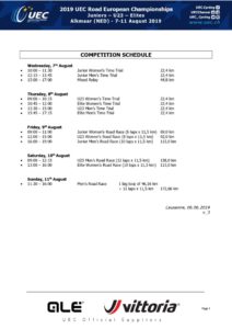 thumbnail of ALKMAAR 2019 COMPETITION SCHEDULE