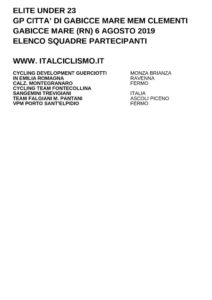 thumbnail of GP CITTA DI GABICCE MARE 2019 SQUADRE PARTECIPANTI EM PRODUCT