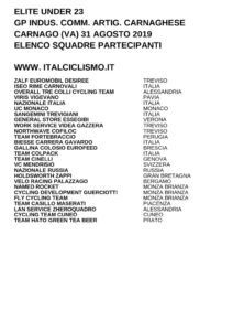thumbnail of U 23 GP INDUS COMM ARTIG CARNAGHESE 2019 SQUADRE PARTECIPANTI EM PRODUCT