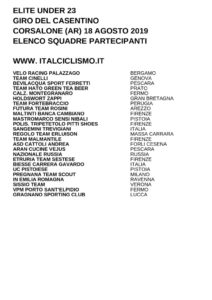 thumbnail of U23 GIRO DEL CASENTINO SQUADRE PARTECIPANTI 2019 EM PRODUCT