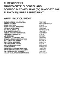 thumbnail of U23 TR CITTA DI CONEGLIANO 2019 SQUADRE PARTECIPANTI EM PRODUCT (2)