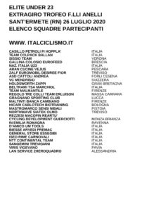 thumbnail of U23 EXTRAGIRO STROFEO FRATELLI ANELLI SPECIALE 60 SQUADRE PARTECIPANTI