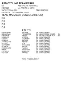 thumbnail of CYCLING TEAM FRIULI 2021