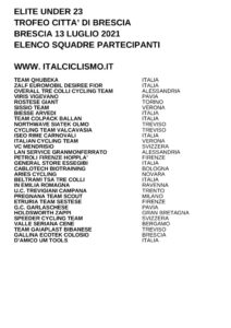 thumbnail of U23 TROFEO CITTA DI BRESCIA 2021 SQUADRE PARTECIPANTI