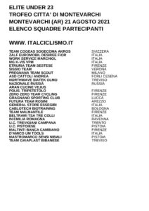 thumbnail of U23 TROFEO CITTA DI MONTEVARCHI 2021 SQUADRE PARTECIPANTI