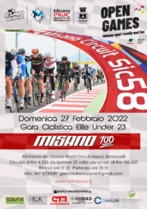 thumbnail of MANIFESTO H GRAN PREMIO MISANO 100 OPEN GAMES 2022 locandina gara élite under 23