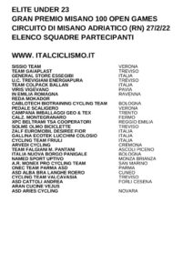 thumbnail of U23 GP MISANO 100 OPEN GAMES 2022 SQUADRE PARTECIPANTI