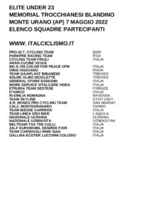 thumbnail of U23 MEM TROCCHIANESI TR COMUNE MONTE URANO 2022 SQIADRE PARTECIPANTI