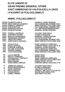 thumbnail of U23 GP GENERAL STORE 2022 FAVORITI ITALCICLISMO