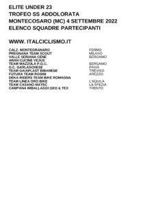 thumbnail of U23 TROFEO SS ADDOLORATA 2022 SQUADRE PARTECIPANTI