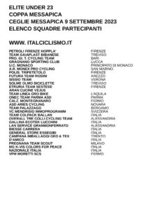 thumbnail of U23 COPPA MESSAPICA 2023 SQUADRE PARTECIPANTI