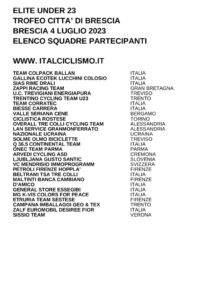 thumbnail of U23 TROFEO CITTA DI BRESCIA 2023 SQUADRE PARTECIPANTI