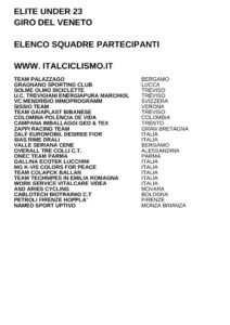 thumbnail of U23 GIRO DEL VENETO 2023 SQUADRE PARTECIPANTI