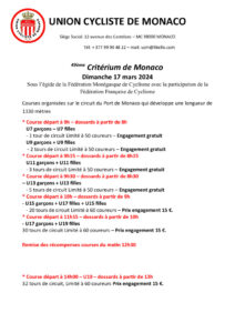 thumbnail of Programme Critérium de Monaco 2024